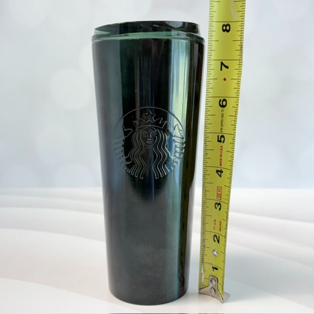 Starbucks 2024 Dark Green Tumbler 16 oz Siren Logo Travel Cup With Lid - Picture 10 of 11